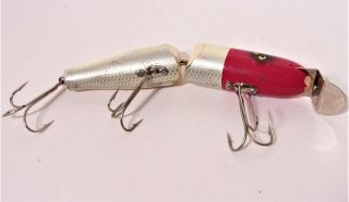 Large Vintage Lucky Strike Jointed Wooden Lure Heddon Creek Chub Pfleuger