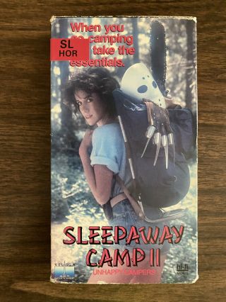 Sleepaway Camp 2 - Unhappy Campers (vhs,  1990) Horror - Slasher - Rare Classic