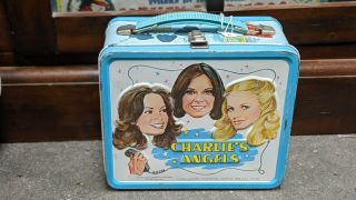 Vintage 1978 Charlies Angels Metal Lunchbox - Rare / Collectibles / Lunch Box