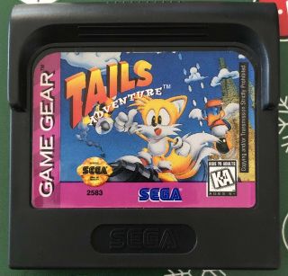 Tails Adventure Sega Game Gear,  1995 Authentic Rare