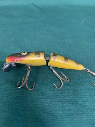 Vintage Paw Paw Jointed Pike Minnow Wood Fishing Lure