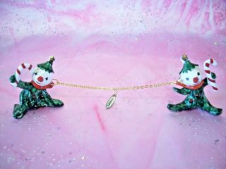 Rare Vtg Christmas Tree Holly Santa Elf Pixie Boy Kids Chain Believe Set