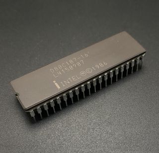 Intel D80c187 - 16 Processor Fpu Ceramic Dip40 Math Coprocessor 16mhz Cmos Rare