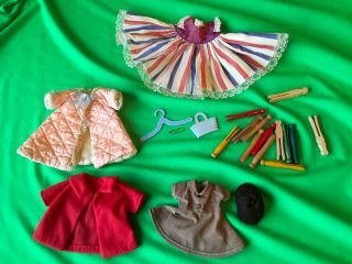 Vintage Doll Clothes For 8” Hard Plastic Dolls,  Misc.  Items