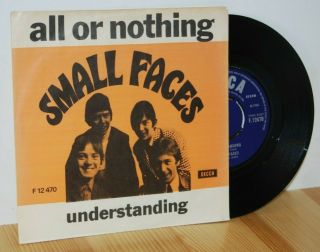 Small Faces All Or Nothing Rare Ps Picture Sleeve 45