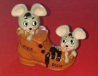 Rare Pixie And Dixie Ceramic Figurine 1960s Huckleberry Hound Hanna - Barbera