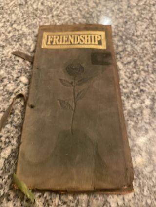Antique Book - “ Friendship” A Book Of Poems And Essays By Wallace & Frances Rice