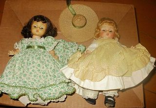 8 - In Madame Alexander Vintage 1960s Bk Amy & Scarlett Dolls,  Parts