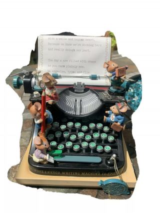 Rare Enesco Mouse Typewritter Take This Job And Love It Collectors Item