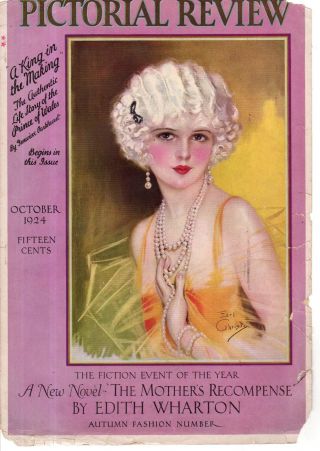 1924 Pictorial Review October Cover By Earl Christy - Rare