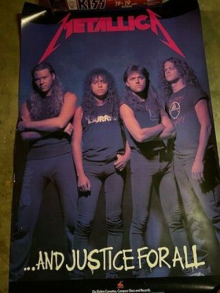 Metallica - And Justice For All Promo Poster - Rare - Lars Ulrich - Metallica