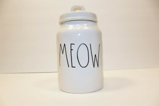 Rae Dunn Meow Canister With Magenta M Stamp Rare Htf