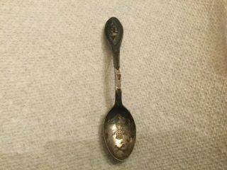 Antique Good Luck Small Silver Spoon Swastika Eagle Early Rare Example