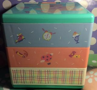 A Very Rare Vintage Sanrio Hello Kitty Just For Fun Bear Plastic Box 99 Pop Out