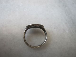 Antique Rare Georgian Silver Engraved Children ' s Ring 3