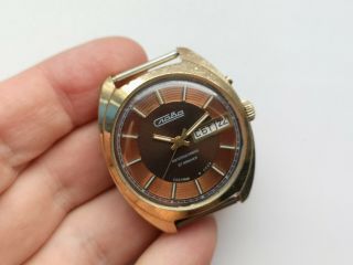 Rare Ussr Collectible Watch Slava Automatic 2427 Copper Dial Serviced