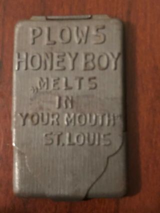 Extremely Rare Plow’s Honey Boy Candy Advertising Match Safe