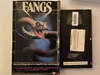 Fangs Vhs Big Box Rare Big Box Video Gems Holy Wednesday Les Tremayne Snake 1974