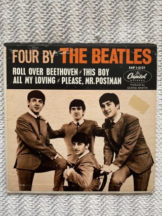 The Beatles Four By The Beatles 1964 Capitol Ep,  Rare Picture Sleeve East Coast