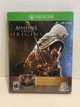 Assassins Creed Origins Steelbook Gold Edition Rare Xbox One