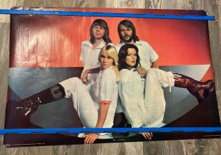 Rare Vintage Abba Poster 37.  5 X 24.  5 Inches Fb