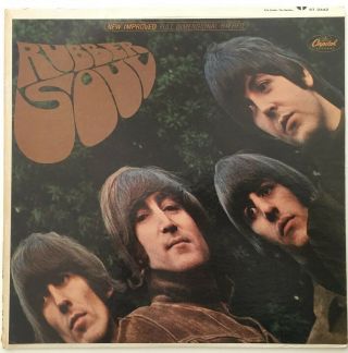 The Beatles Rubber Soul Capitol Green Bullseye Label Rare Near Vinyl