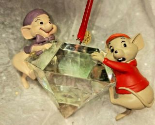 Disney Sketchbook Rescuers Bernard Bianca Jewel Christmas Ornament Rare