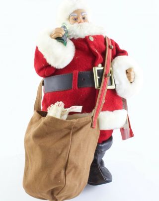 Steiff Coca Cola Santa W/ Teddy Bear & Gifts Rare Christmas 00784 14” Le 784
