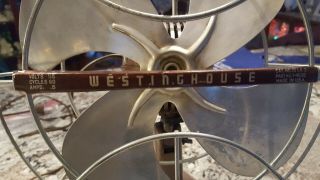 Vintage Rare Westinghouse Misty Rose Fan Runs Art Deco Oscillating
