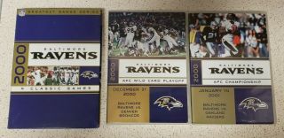 Nfl Greatest Game Series 2000 2001 Baltimore Ravens 4 Classic Games Dvd Rare Oop