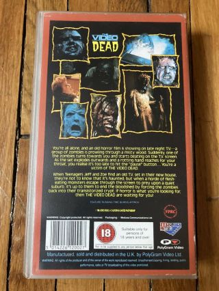 The Video Dead VHS Horror Rare Zombies UK United Kingdom 2