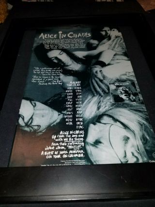 Alice In Chains We Die Young Rare Radio Promo Poster Ad Framed
