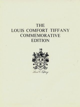 Louis Comfort Tiffany - Factory Artists Designers / Rare Ltd.  Edition Book