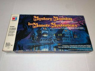 Rare Vintage 1984 Mystery Mansion Board Game Milton Bradley