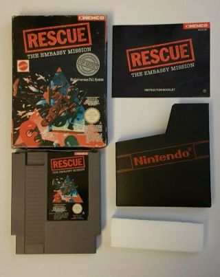 Rescue The Embassy Mission Nintendo Nes,  Complete,  Condi. ,  Aus.  Pal,  Rare