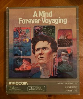 Infocom A Mind Forever Voyaging Pc,  Ibm,  1985 5 1/4 " Disk Big Box Rare Computer