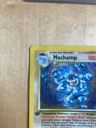 Pokemon Cards: Base Set: 1st Edition Rare Holo: Machamp: 8/102 3