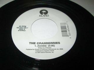 The Cranberries Zombie 45 7 " Nm Near Us Island Vinyl Listen Rare