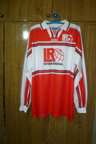 Rare Lr Rot Weiss Ahlen Jako Vintage Football Shirt Home 2000/2001/2002 Size Xl