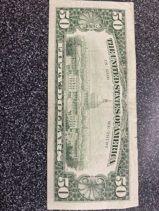 Rare 1985 $50 Fifty Dollar Bill Star Note