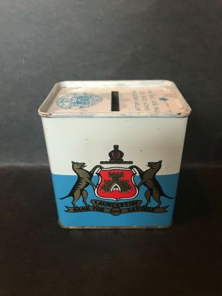 Tin Money Box Vintage Rare 1960 