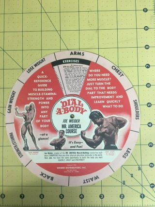 Vintage Rare Joe Weider Mr.  America Course Dial A Body 1968