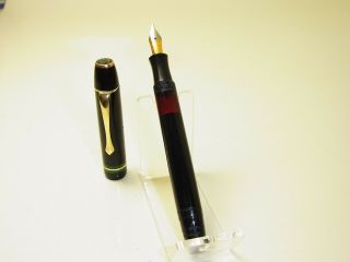 Rare 1940´s German Greif Gold Pistonfiller Fountain Pen Flexy M Nib Serviced