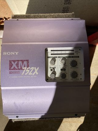 Old School Sony XM - 752X 2 Channel Amplifier,  RARE,  Vintage,  SQ,  Japan,  owners man 2