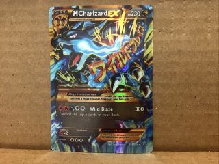 2014 Pokemon Xy M Charizard Ex Flashfire Blue Ultra - Rare 108/106