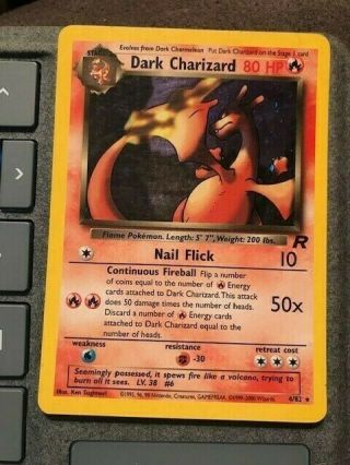 Dark Charizard Pokémon Card 4/82 Team Rocket Rare Holo English