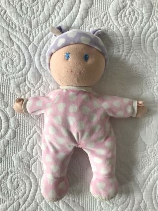 Very Rare Vintage Lamaze Stuffed Baby Doll Pink Purple Heart Plush Hat Stuffy