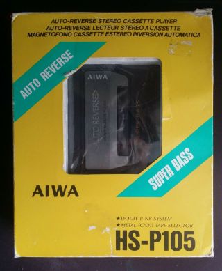 Rare,  Nos Aiwa Hs - P105 Walkman Stereo Cassette Player