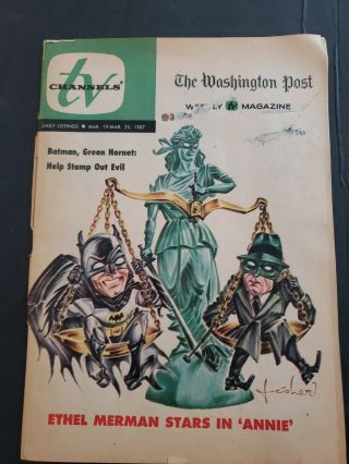Batman Vintage 1966 Tv Guide Rare Green Hornet