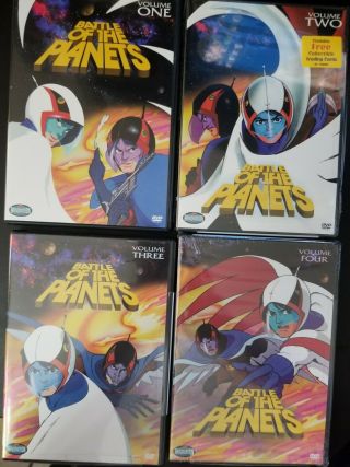 Battle Of The Planets Vol.  1 2 3 4 Dvds Rare 70s Anime G - Force Casey Kasem Rhino